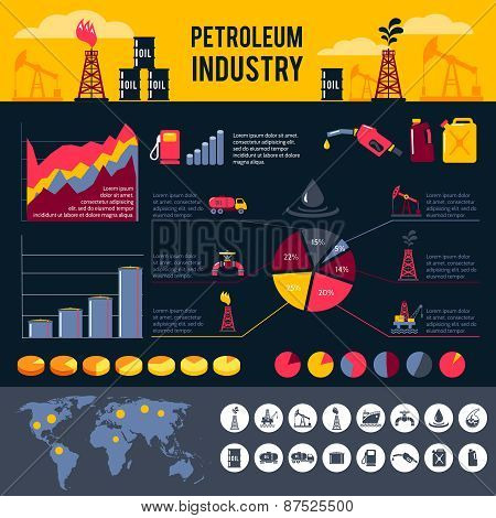 Petroleum Infographics Set
