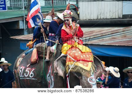Si Satchanalai Elephant Back Ordination Procession.