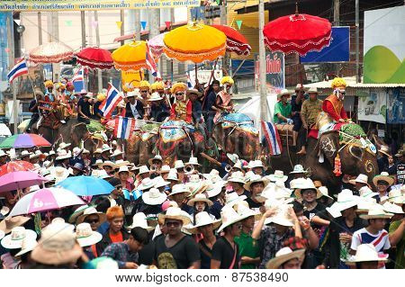 Si Satchanalai Elephant Back Ordination Procession.