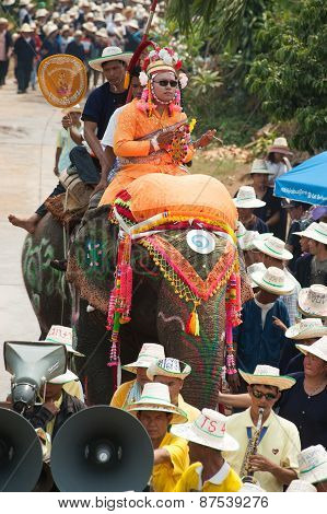 Si Satchanalai Elephant Back Ordination Procession.