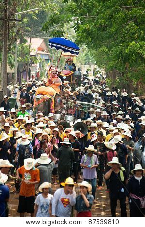 Si Satchanalai Elephant Back Ordination Procession.