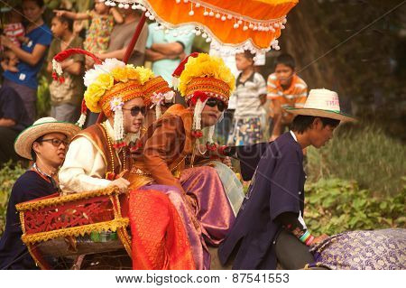 Si Satchanalai Elephant Back Ordination Procession.