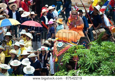 Si Satchanalai Elephant Back Ordination Procession.