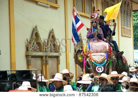 Si Satchanalai Elephant Back Ordination Procession.