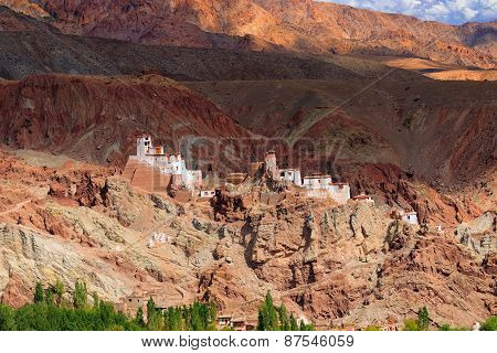 Ruins At Basgo Monastery