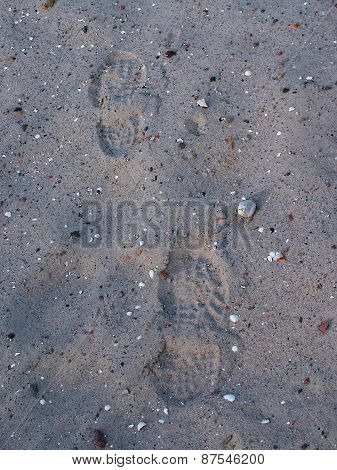 Footprints in the sand