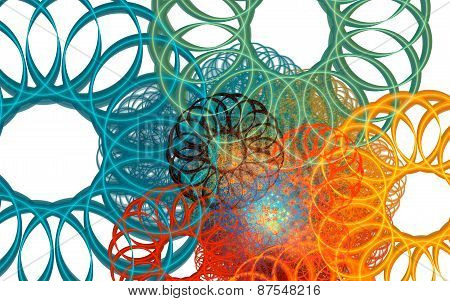 Dance. Fractal background