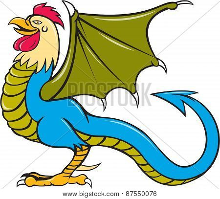 Basilisk Bat Wing Standing Cartoon