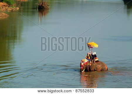 Si Satchanalai Elephant Back Ordination Procession.