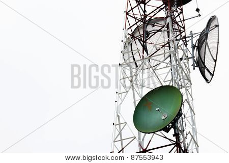 Communication Satellite Dishes Tower