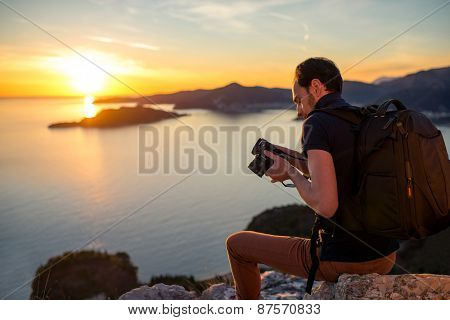 Photographer on the mountain