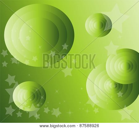 Star and circle light green background