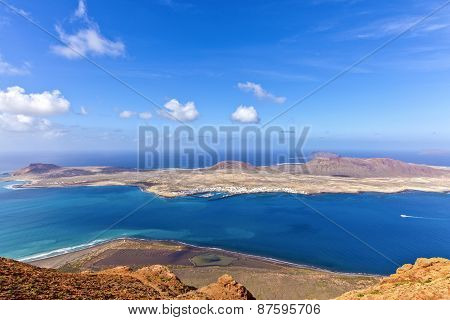 Island Of La Graciosa A Taken From The Mirador Del