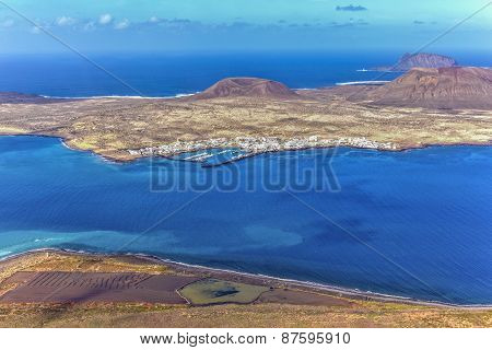 Island Of La Graciosa A Taken From The Mirador Del
