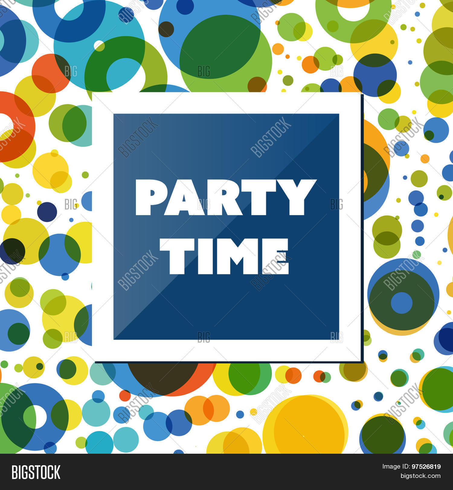 Party Time Card, Vector & Photo (Free Trial) Bigstock