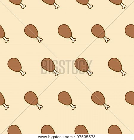 Seamless Chicken Meat Pattern