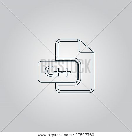 C development file format flat icon