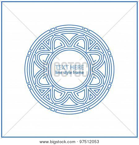 Vector line style frame. Art deco decoration for text. Design element for boutique, restaurant, menu