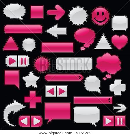 Webové kolekce na černém pozadí