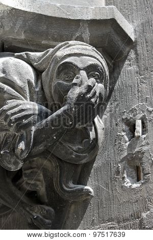 Gargoyle On The New Town Hall In Munich