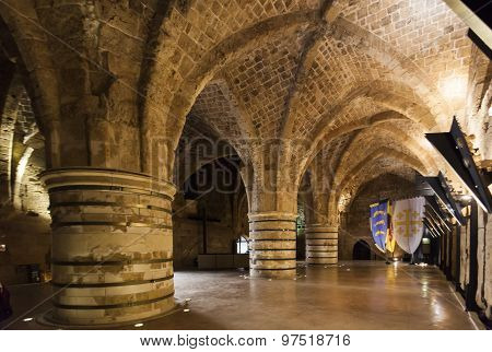 Underground Citadel And Prison. Akko (acre). Israel.
