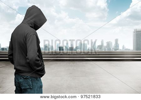 Faceless Man In Hood