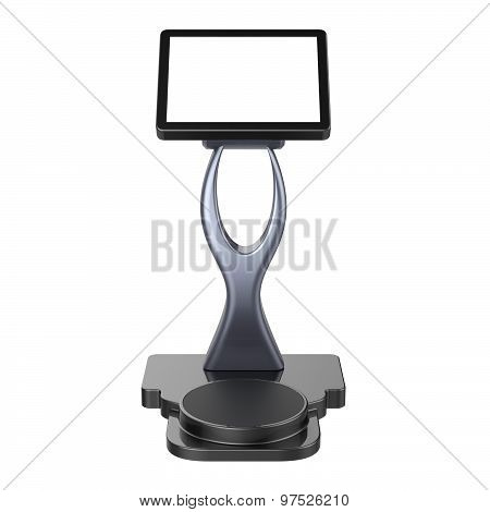 Abstract Information Kiosk Isolated On White Background.