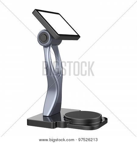 Abstract Information Kiosk Isolated On White Background.