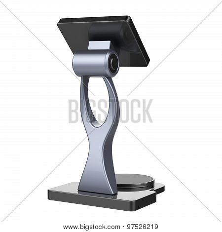 Abstract Information Kiosk Isolated On White Background.