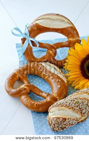 German Traditional Bread Pretzels
