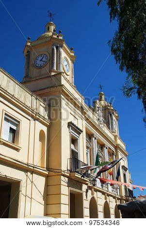 Building with clock tower, Barbate.