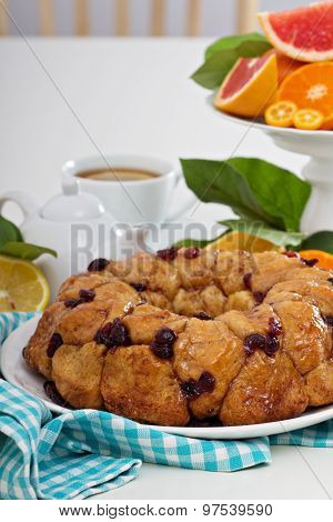 Orange and cranberry monkey bread