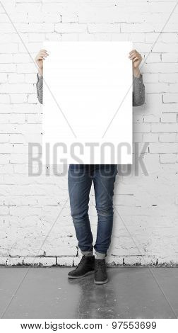 Hipster Holding Poster