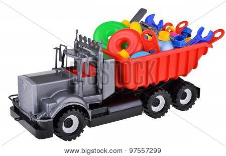 Plastic Toy Truck With Instruments