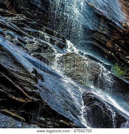 Hickory Nut Waterfalls During Daylight Summer