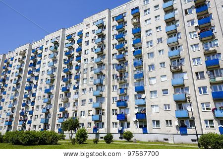 The Building Built In The Large Board Technology
