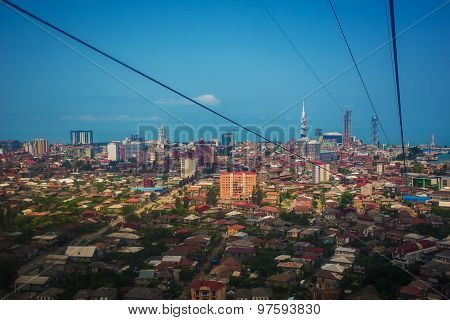 BATUMI, GEORGIA - JULY 20: view from the cabin cableway