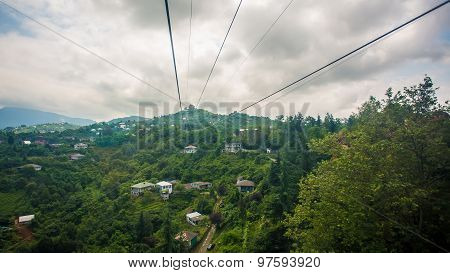 BATUMI, GEORGIA - JULY 20: view from the cabin cableway