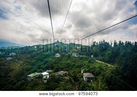 BATUMI, GEORGIA - JULY 20: view from the cabin cableway