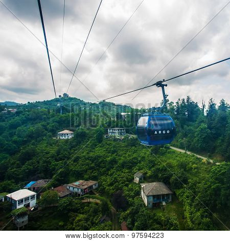 BATUMI, GEORGIA - JULY 20: view from the cabin cableway