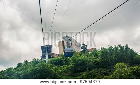 BATUMI, GEORGIA - JULY 20: view from the cabin cableway