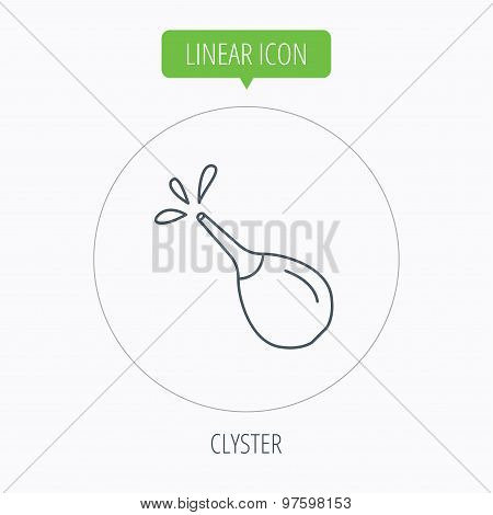 Medical clyster icon. Enema sign.