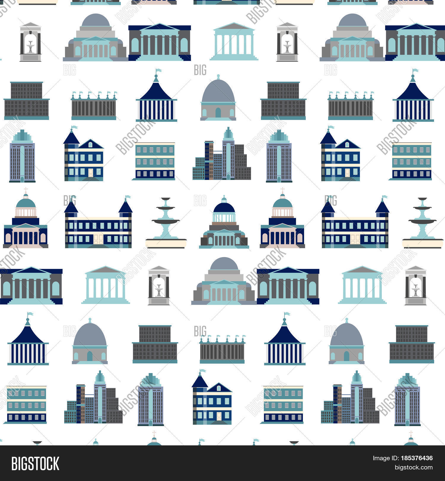 Vector Pattern City Vector & Photo (Free Trial) | Bigstock