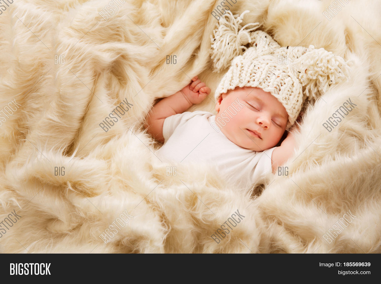 Newborn Baby Sleep Hat Image & Photo (Free Trial) Bigstock