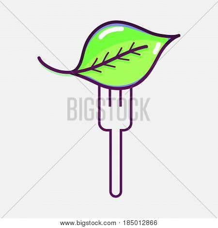 fresh leaf to prepair natural salad, vector illustration