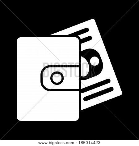 Purse icon vector. Money sign Isolated on black. Eps 10