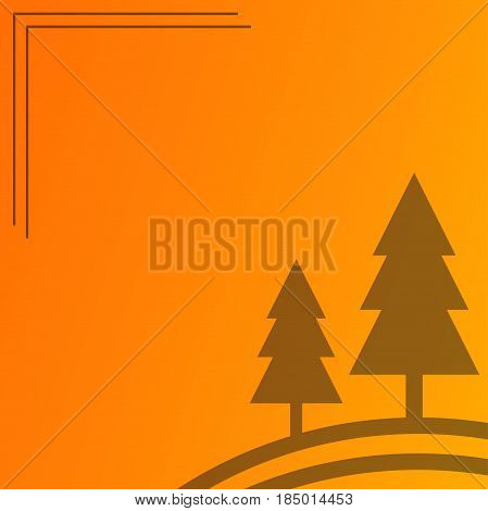 Pine trees background on summer day design vector image