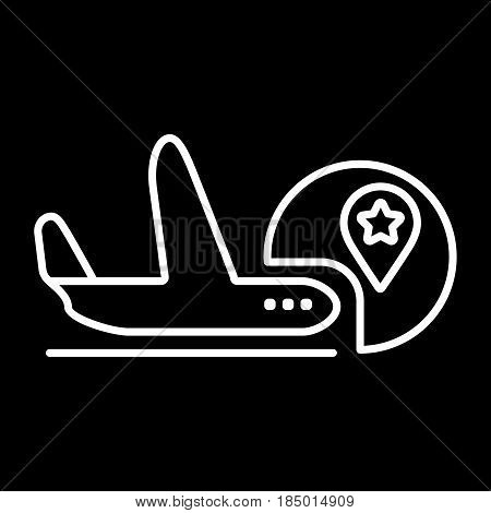 Airplane vector icon. Style is graphic symbol. eps 10