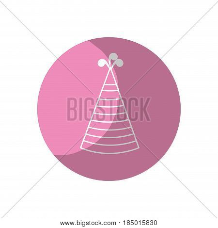 sticker hat party to cebrate happy birthday, vector illustration