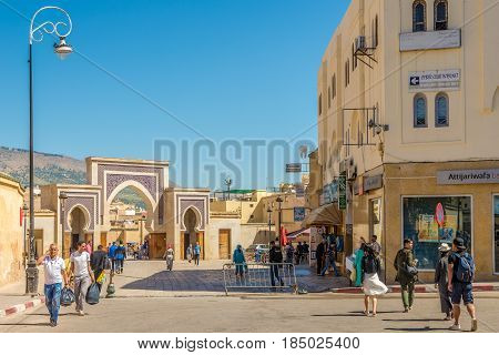 FEZ ,MOROCCO - APRIL 6,2017 - In the streets of city Fez in Morocco. Fez city has been called the 